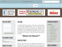 Tablet Screenshot of delmarvadiningguide.com